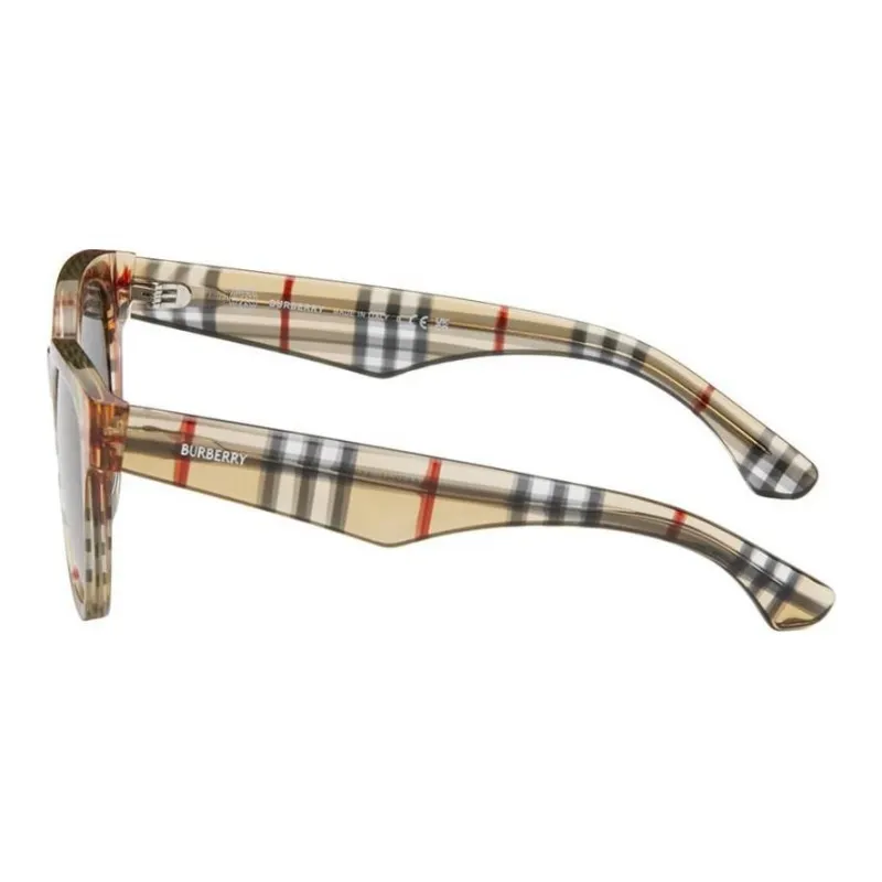 Burberry Acetate Oval Sunglasses Women's Beige-1