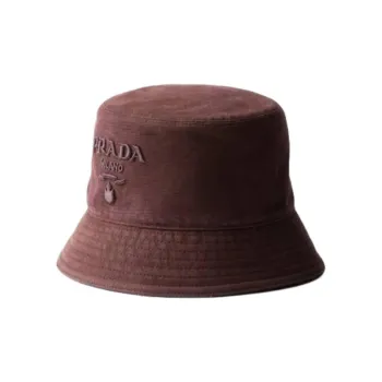 PRADA Logo Embroidered Bucket Hat