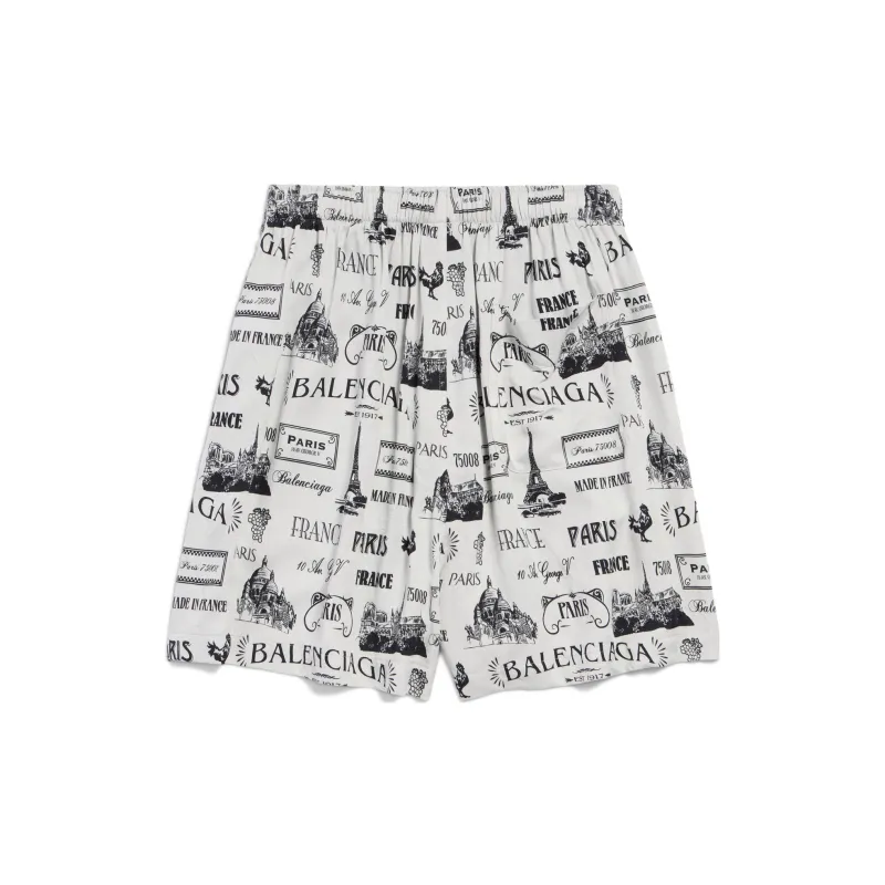 Balenciaga FW24 Casual Shorts Regular Fit Men's Gray-1