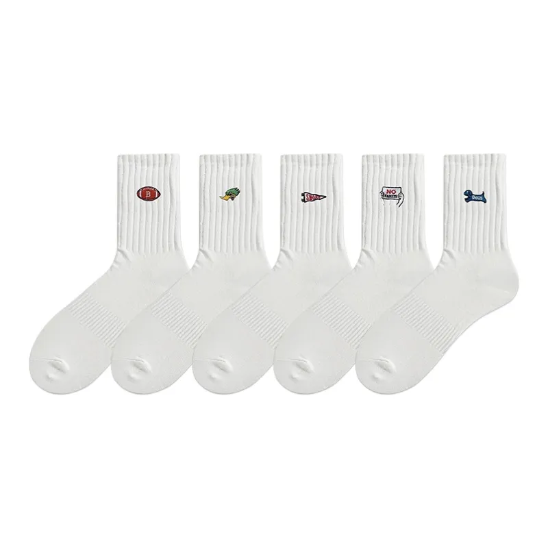 COTTON CHEESE Mid Calf Socks Men's 6 Pack-10