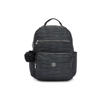 Kipling Polyamide Backpack Large Size Unisex Zip Closure With Black Teeth Print