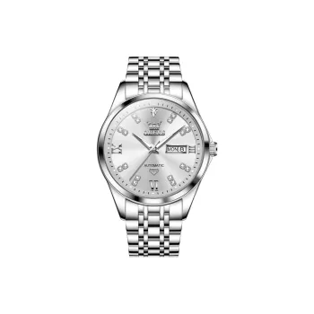 OLEVS Minimalist Series Automatic Mechanical Movement Watch Men's Watches White Dial