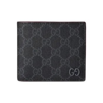 GUCCI Canvas Canvas Bag Wallet Coin Purse Regular Men's Black/Red