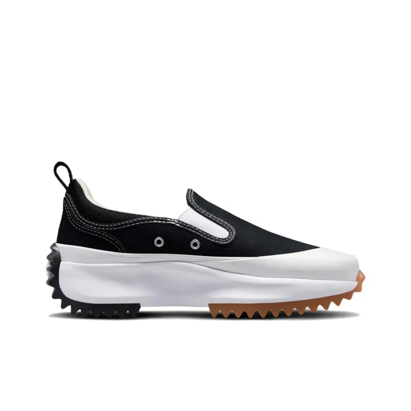 Converse Run Star Hike Slip Resistant Height Increasing Low Top Casual Shoes Unisex Black White-1