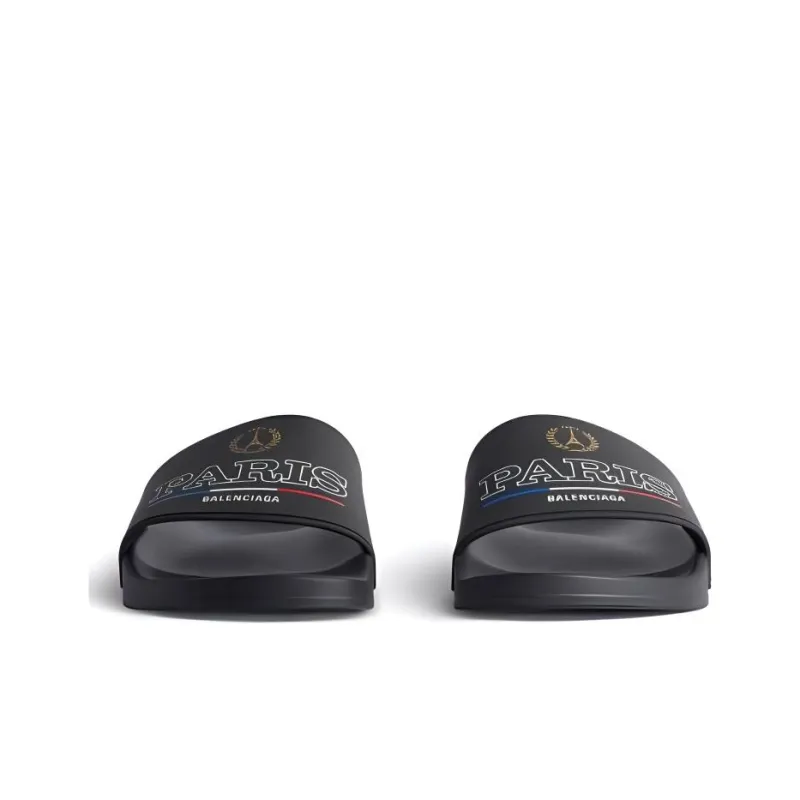 Balenciaga Slide Slippers Men's Black-3