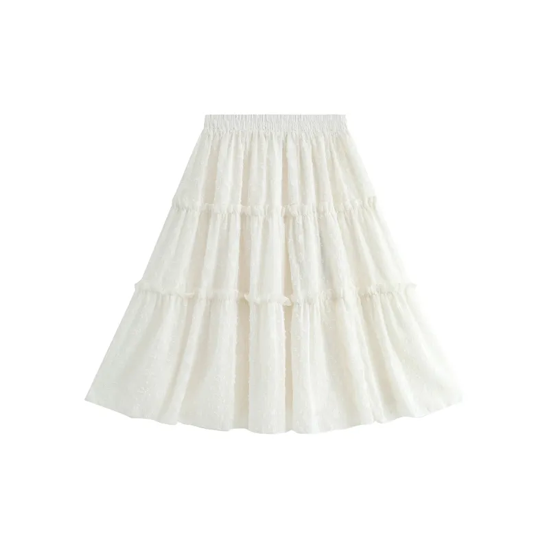 Jonah Anda Casual Long Skirt Women's Apricot-1