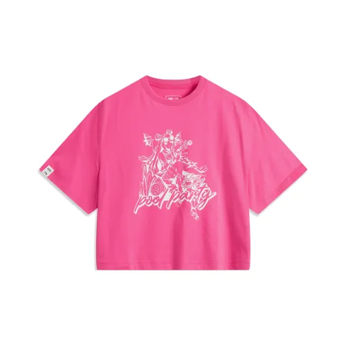 LINING Sports Life Collection T-Shirts Unisex Vibrant Pink