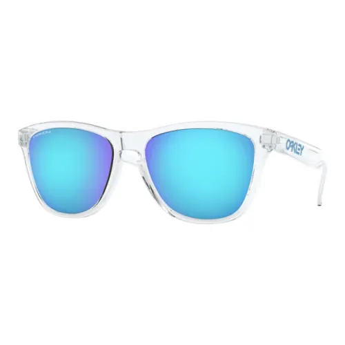 Oakley TR/Memory Plastic Rectangular Sunglasses Unisex Blue