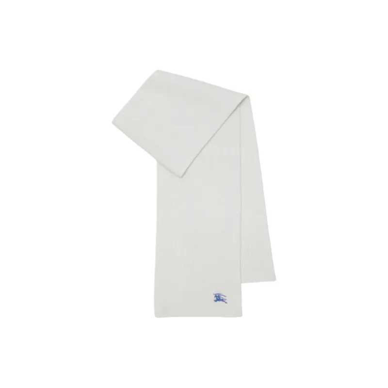 Burberry Cashmere Knit Scarves Unisex White-0