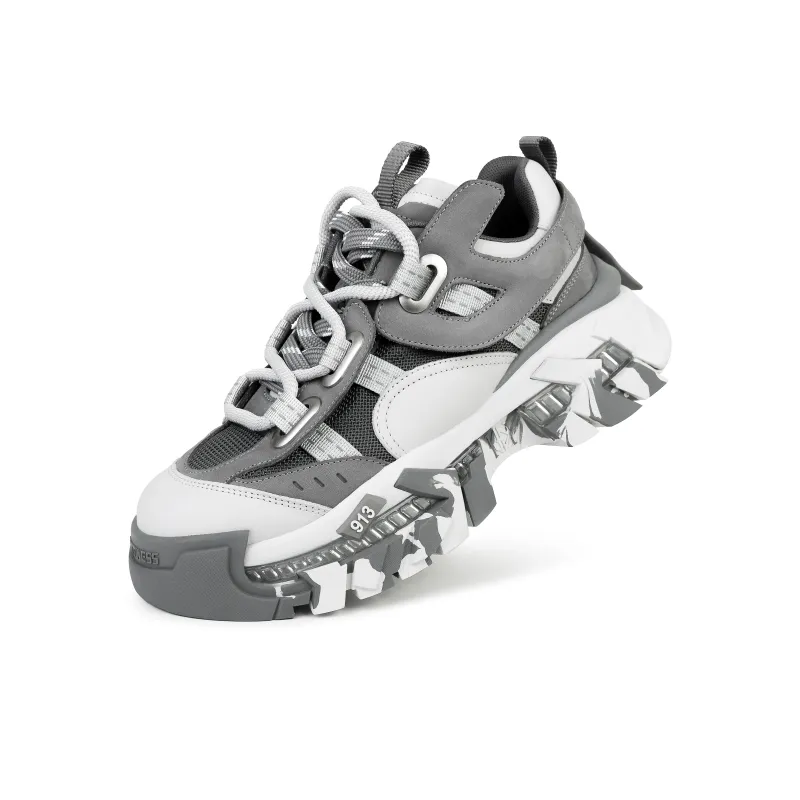NUTTINESS Ruins Collection Abrasion Resistant Breathable Height Increasing Low Top Chunky Sneakers Unisex-15