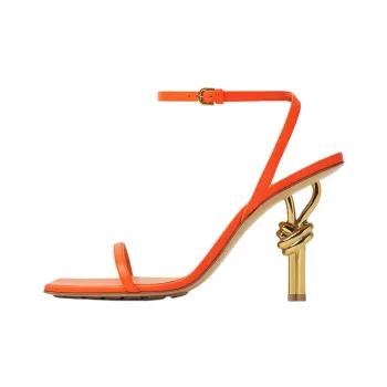 Bottega Veneta One Strap Sandals 9cm Women's Orange