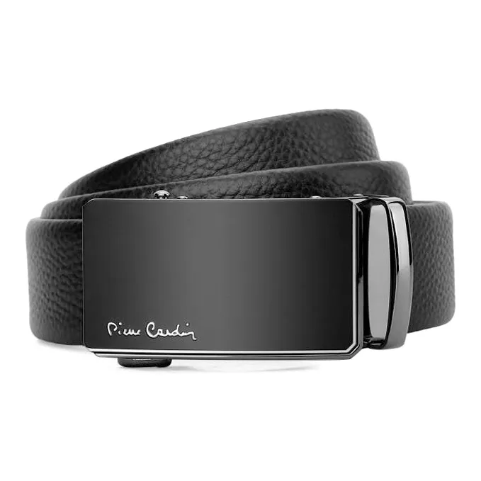 PIERRE CARDIN Genuine Cow Leather Automatic Buckle Father, Dad, And Father in Law Box Men's Width 3.5CM-14