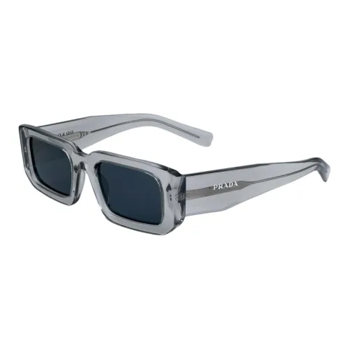 PRADA Acetate Rectangular Sunglasses Women's Gray