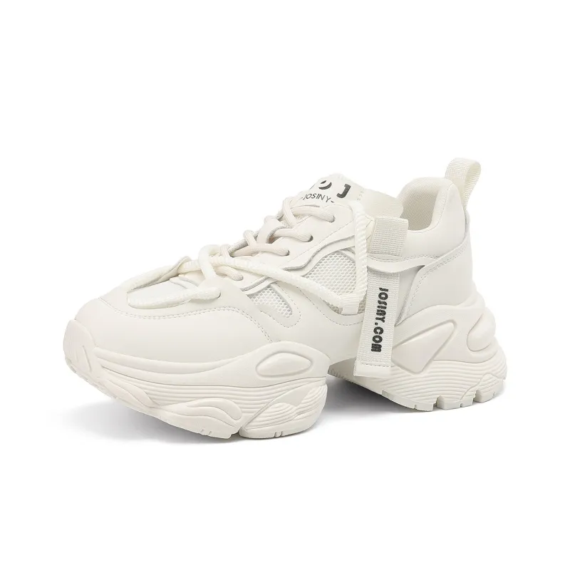 JOSINY Chunky Sneakers Women's Low Top Ecru/White Gold-0