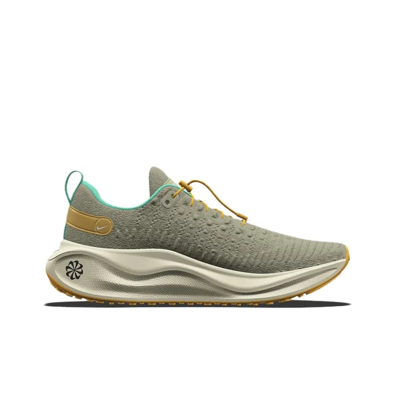 Nike React Infinity Run Flyknit 4 Cushioning Wear Resistant Low Top Training Running Shoes Men's Gray Orange-1