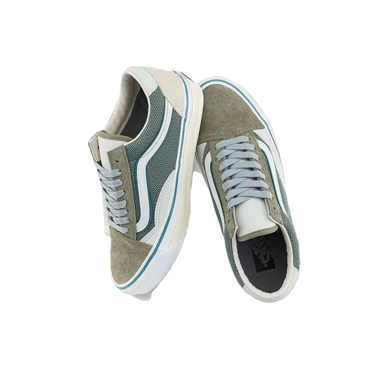 Vans Old Skool Collection TDC Slip Resistant Shock Absorbers Low Top Skateboard Shoes Unisex Beige Green-2