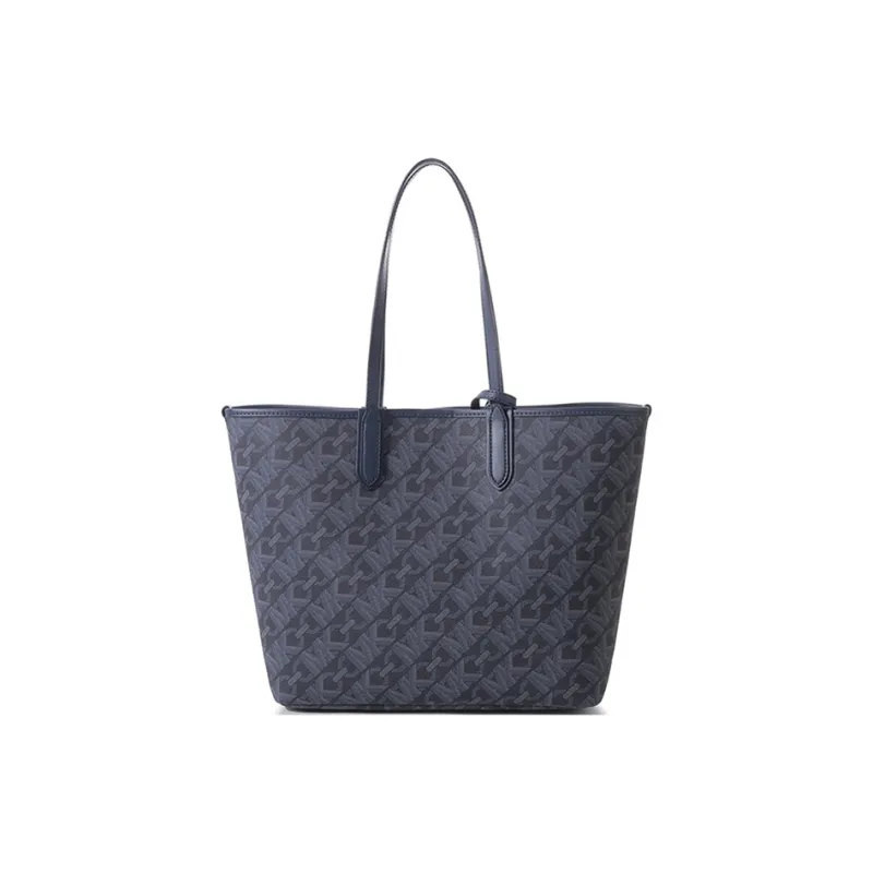 MICHAEL KORS Eliza Series Artificial Leather Combo Bag Tote Shopping Bag Shoulder Bag Women's Dark Blue-3