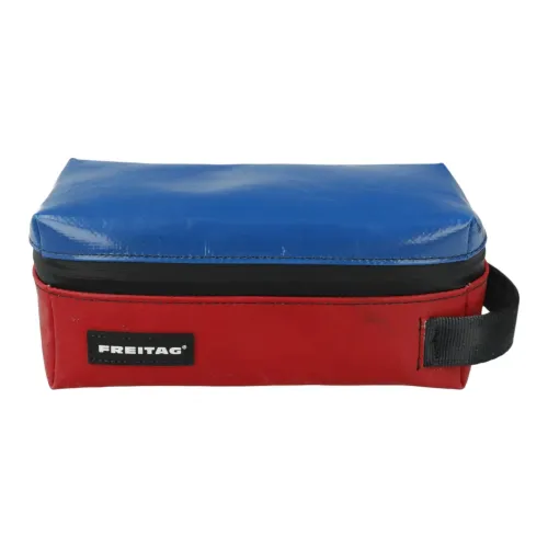 FREITAG Storage Bags Tomato Red With Blue Accents