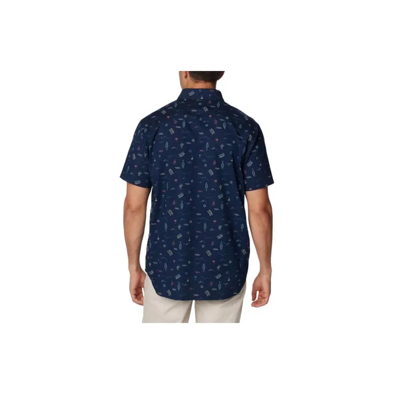 Columbia Rapid Rivers Shirt Men's Marine Blue-1