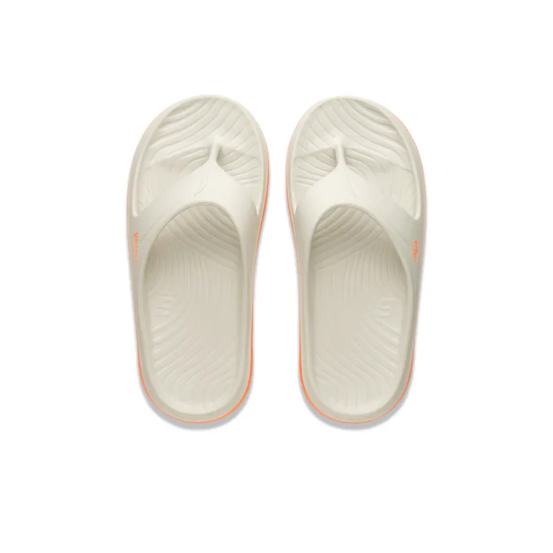 LOL x LiNing Abrasion Resistant Slip Resistant Flip Flops Unisex Pearl White-4