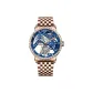 9004F9 Blue Gold Bezel-Steel Band