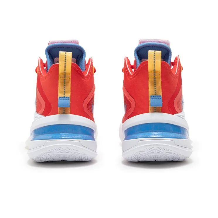 361° BIG3 5.0 Pro PE Basketball Shoes Men Mid Top Quhua Red/361 Degrees White-3