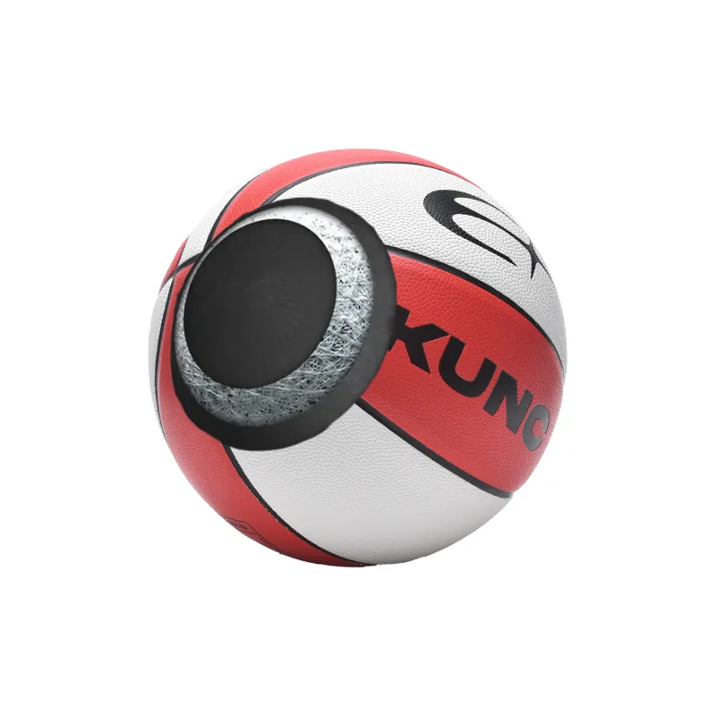Sijue PU Basketball Red White Size 7 Training Unisex-4