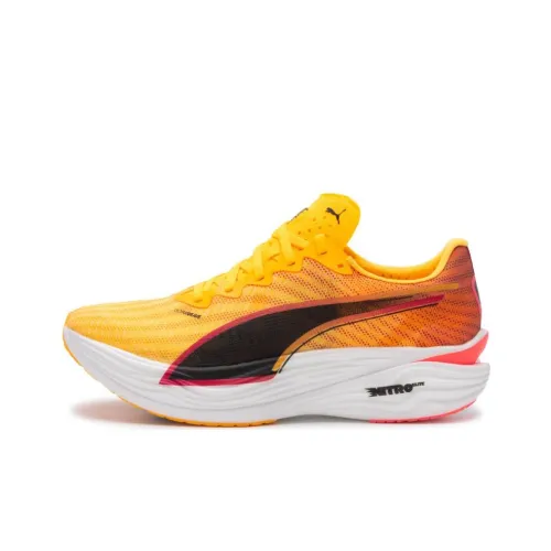 PUMA Deviate NITRO Elite 3 Fire Running Shoes Men Low-Top Yellow/Black