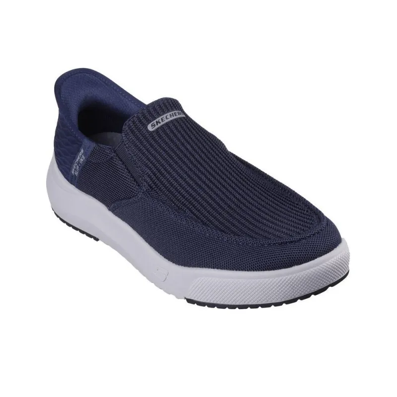 Skechers Slip Ins Slip Ins Technology Anti Slip And Wear Resistant Breathable Low Top Casual Shoes Men's Blue-2