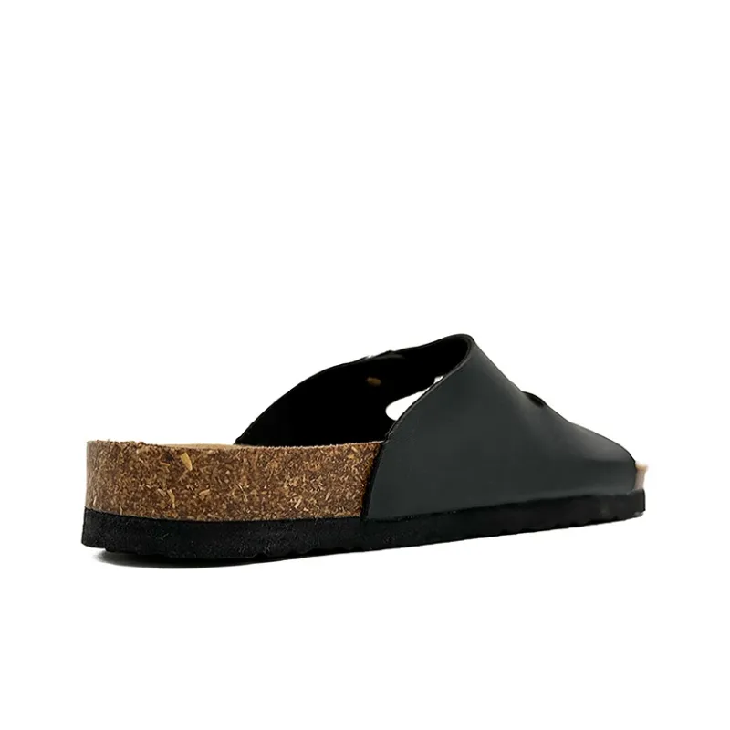 OUBT Cork Sole Slide Slippers Men's Black-4