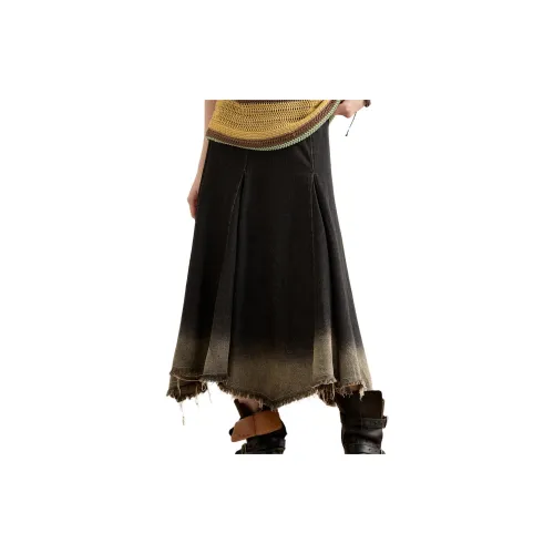 Octopus Me Denim Long Skirts Women's