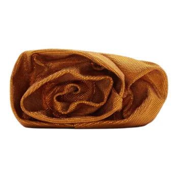 Burberry Calfskin Reverse Suede Clutch Women's Gold