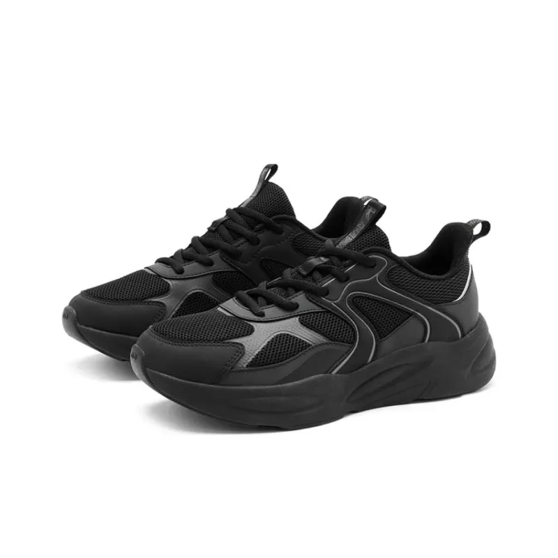 QIAODAN Abrasion Resistant Low Top Casual Running Shoes Women's Black-1