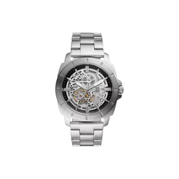 FOSSIL Wrist Watch Automatic Mechanical Movement Stainless Steel Strap 45mm Cut-Out Dial Men's Watches