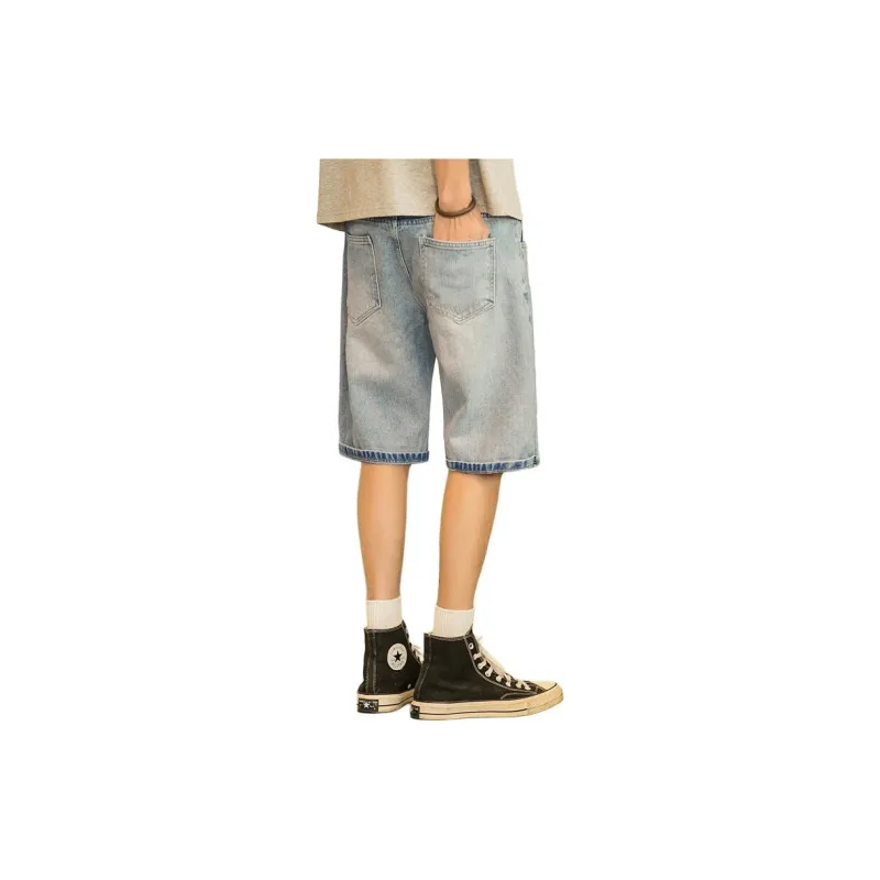 WOOD SOON Denim Shorts Men's Light Blue-1