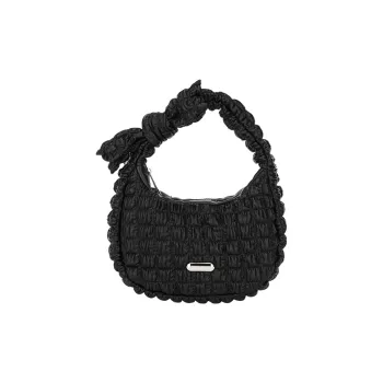 OMI Synthetic Leather Cloud Bag, Shoulder Bag, Crossbody Bag, Handbag Small Size Women's White/Pink/Black/Misty Blue