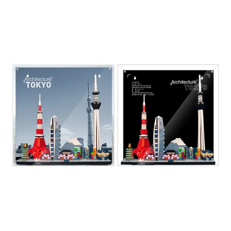 LIGHT YOUR BRICKS Compatibility Building Block Skyline Dual View Photo Frame Display Case Model Accessories-10