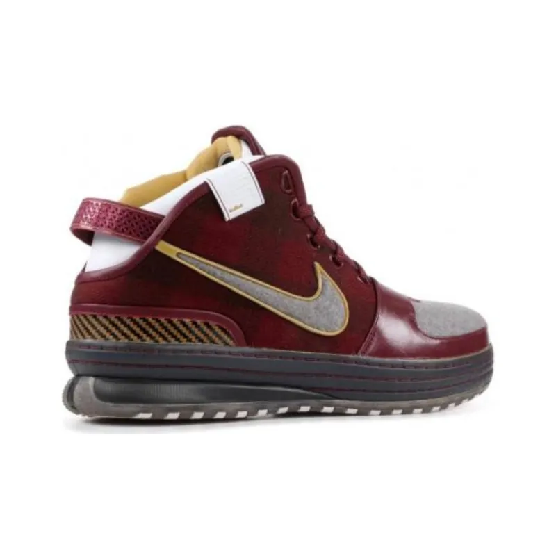 Nike Lebron 6 Wise Non-slip Lightweight Mid-Top Vintage Basketball Shoes Men's Red-3