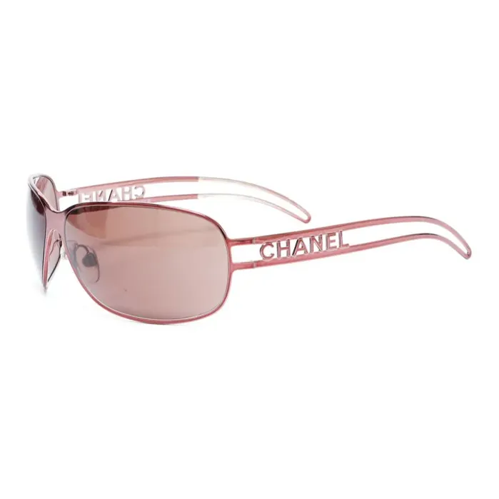 CHANEL Pre-Owned 2000s Logo-arm Shield Sunglasses-0