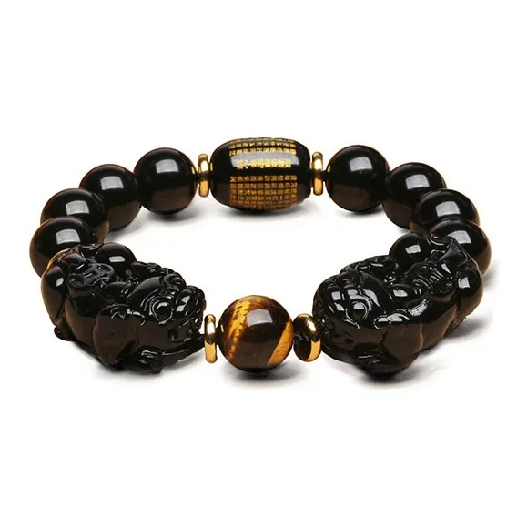 KING TAI SANG Obsidian Bracelets Unisex-0