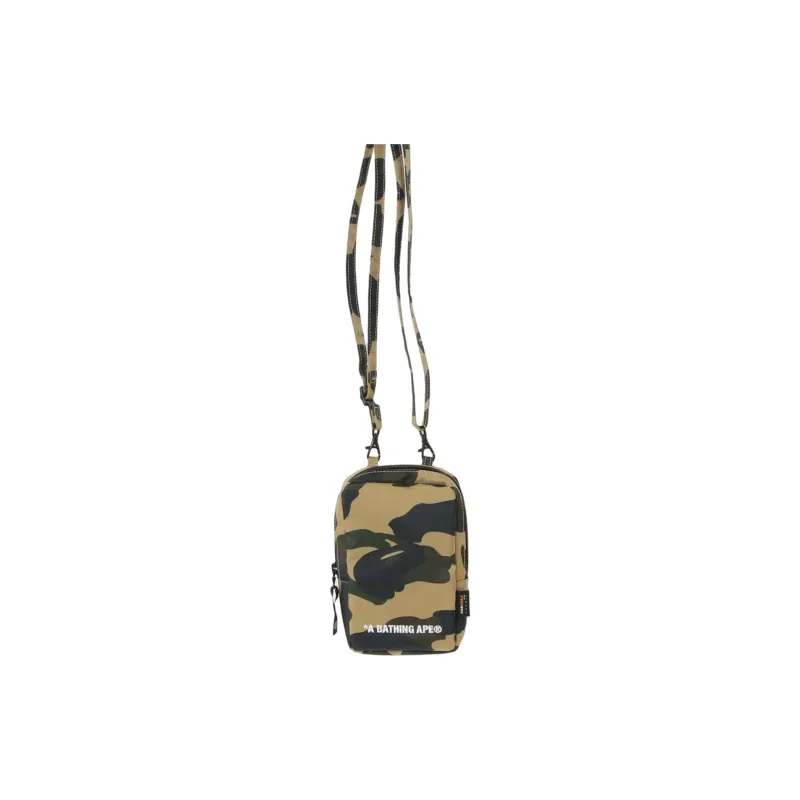 A BATHING APE Polyester Crossbody Bag, Shoulder Bag Regular Men's Green/Yellow-5
