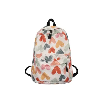Elsvet Nylon With Oxford Backpack Unisex White Black