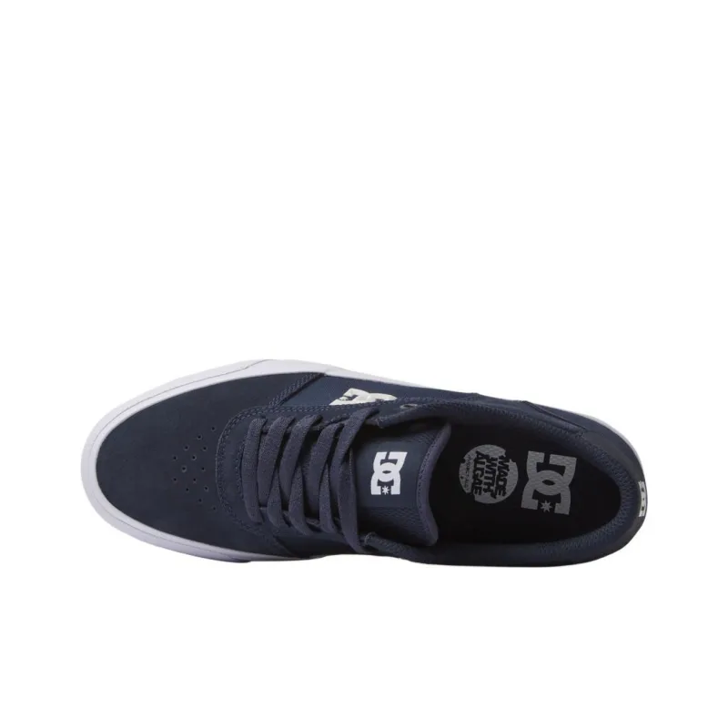 DC Shoes Teknic Low-Top Skateboard Shoes Men's Dark Blue-4