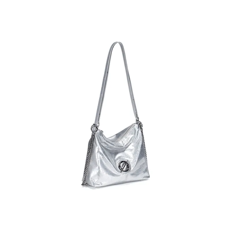 JELLYTOYBOY Cow Leather Small Adventurer Bag Backpack Handbag, Shoulder Bag Women's Silver-4