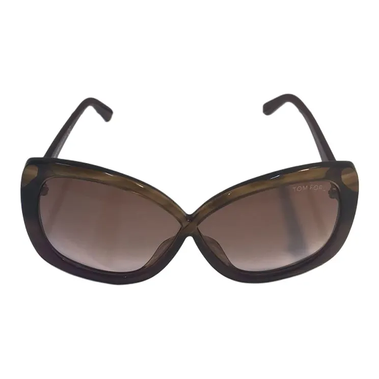 TOM FORD Metal Acetate Butterfly Sunglasses Women's Brown-4