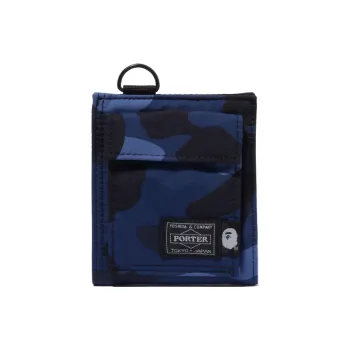 A BATHING APE Nylon Wallet Men's Marine/Black