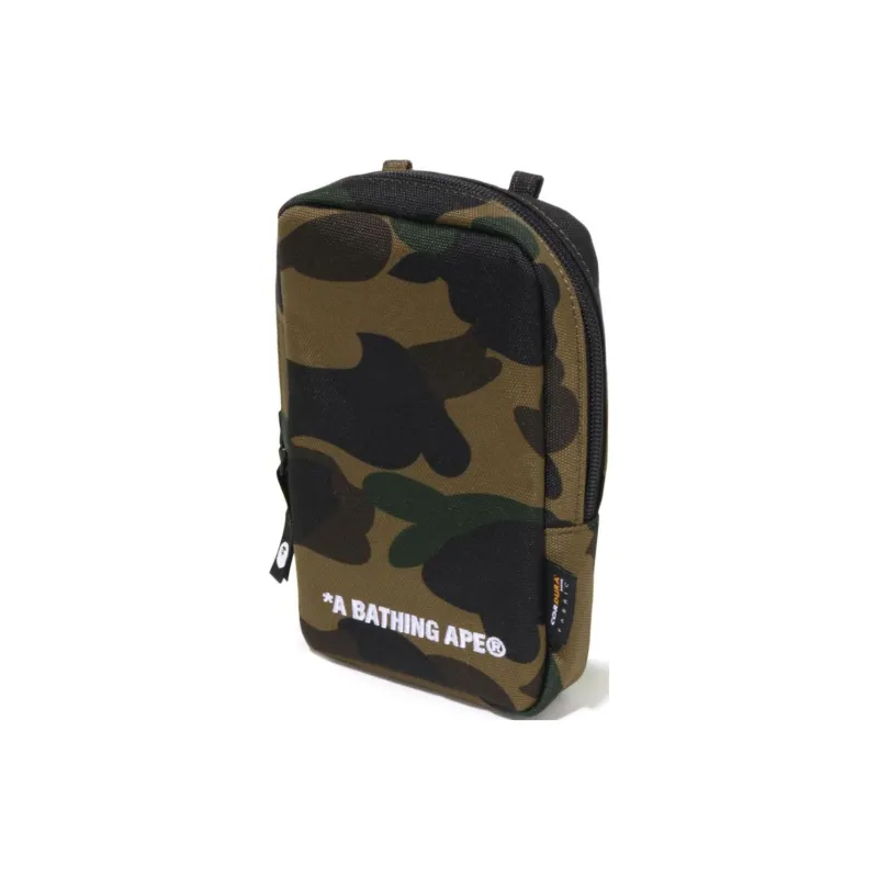 A BATHING APE Polyester Crossbody Bag, Shoulder Bag Regular Men's Green/Yellow-2