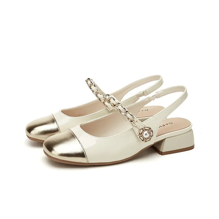DAPHNE Strap Sandals 3.5cm Women's Rice Gold/silver Black-2