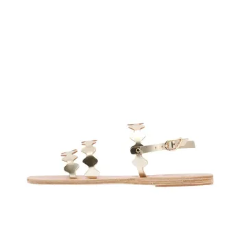Le Sirenuse Positano x ANCIENT GREEK SANDALS Clio Onda Strap Sandals Women's Gold