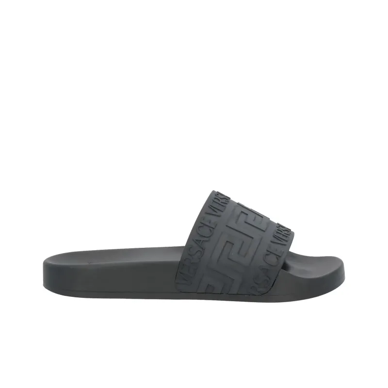 VERSACE Rubber Pool Slide Black-1